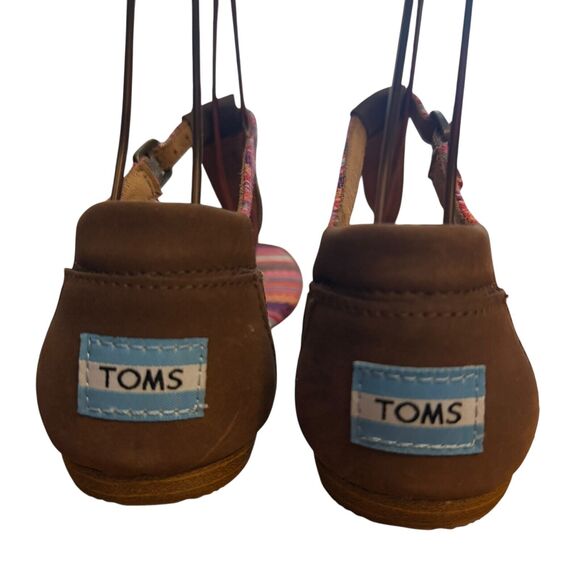 Toms Playa Tribal Womens Ankle Strap Thongs Flip Flops Leather Summer Shoes 6.5 - Picture 11 of 16